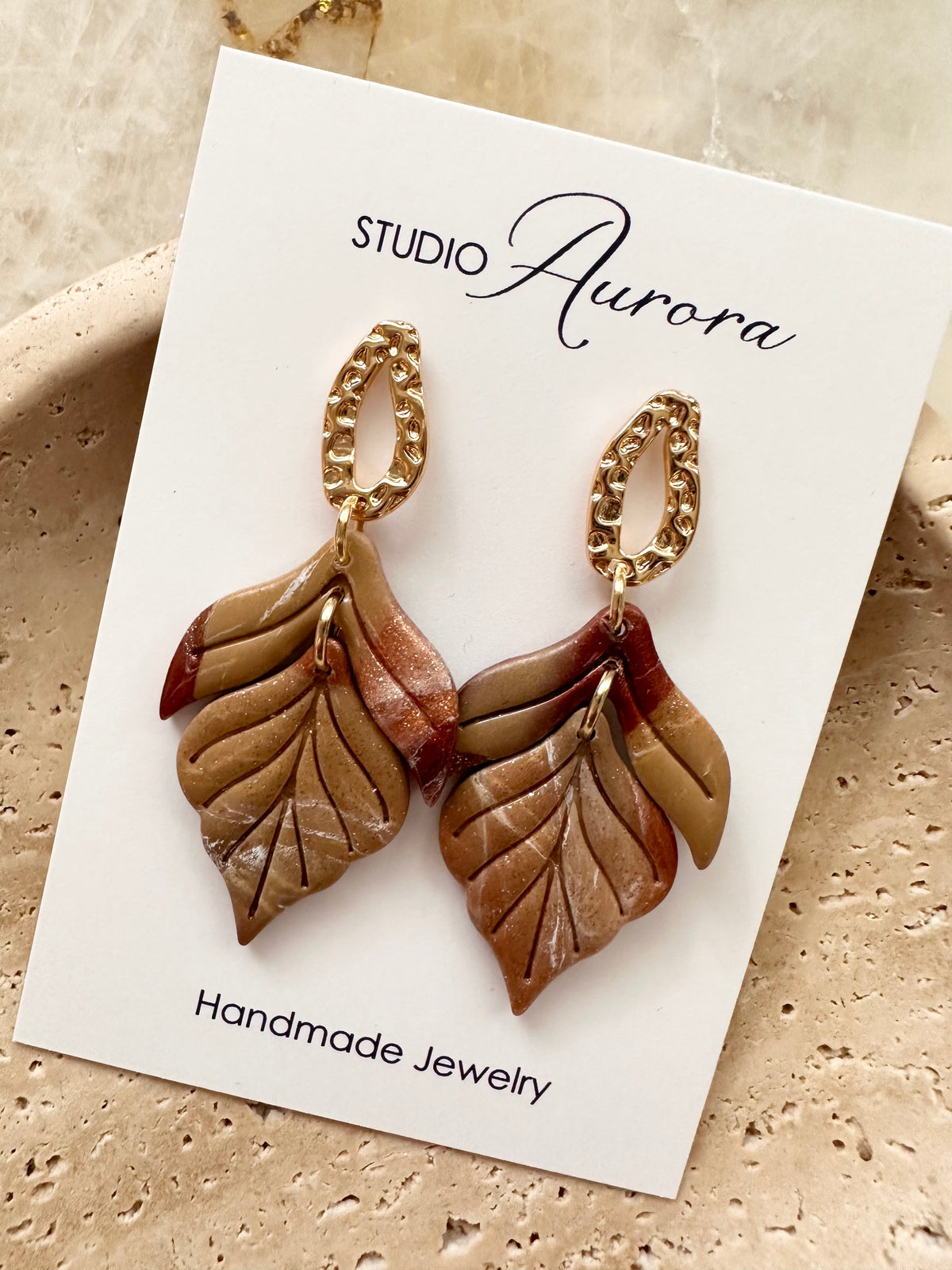 Brown Leaf Dangles