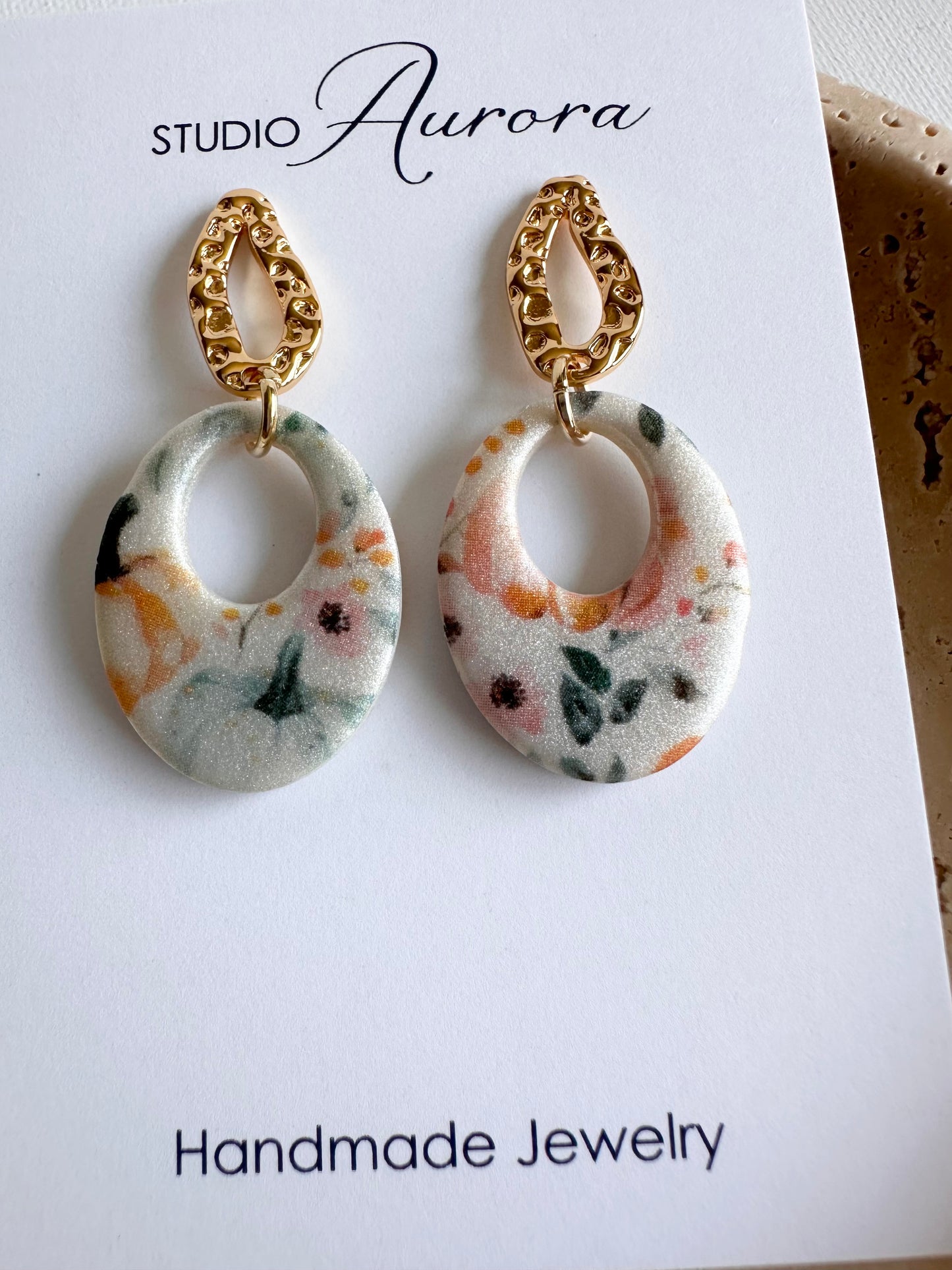 Oh Pumpkin Med Oval Earrings