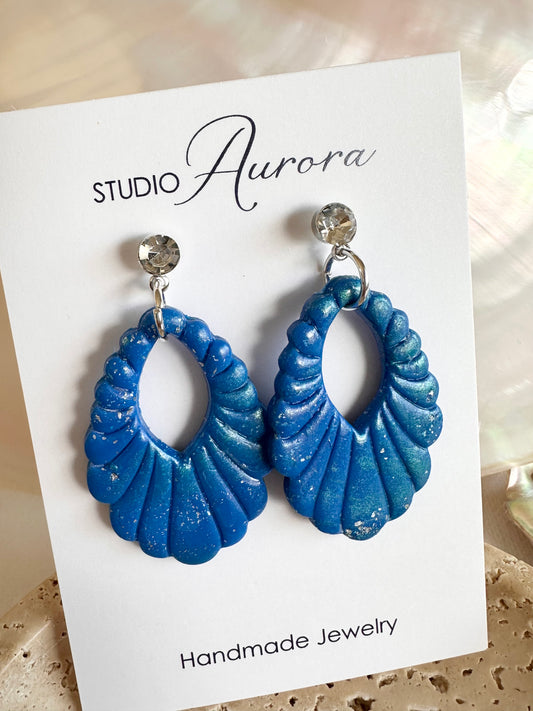 Bright Blue Fancy Drop Earrings