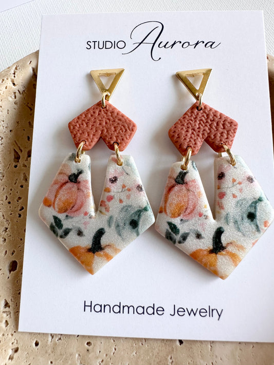 Oh Pumpkin Geo Earrings
