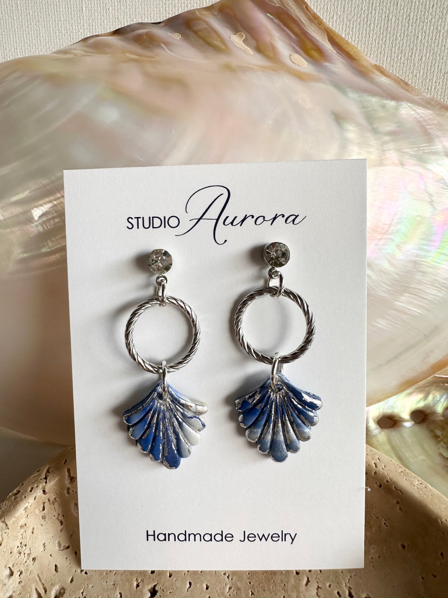 Blue Sea Earrings and Necklace Set