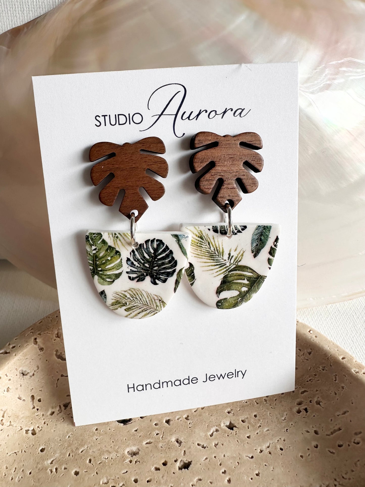 Monstera 2 Earrings