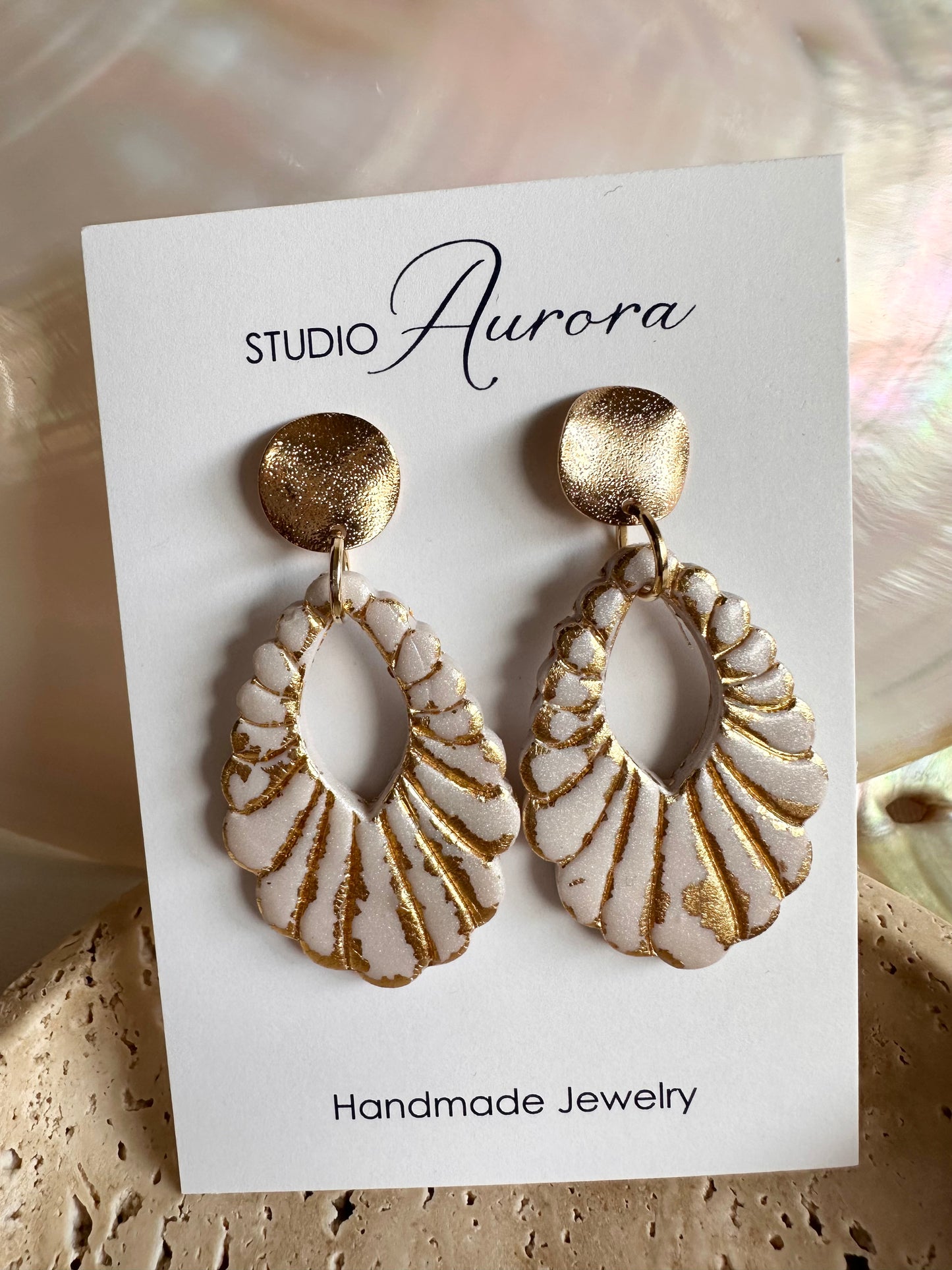 Pearl and Gold Rita Earrings