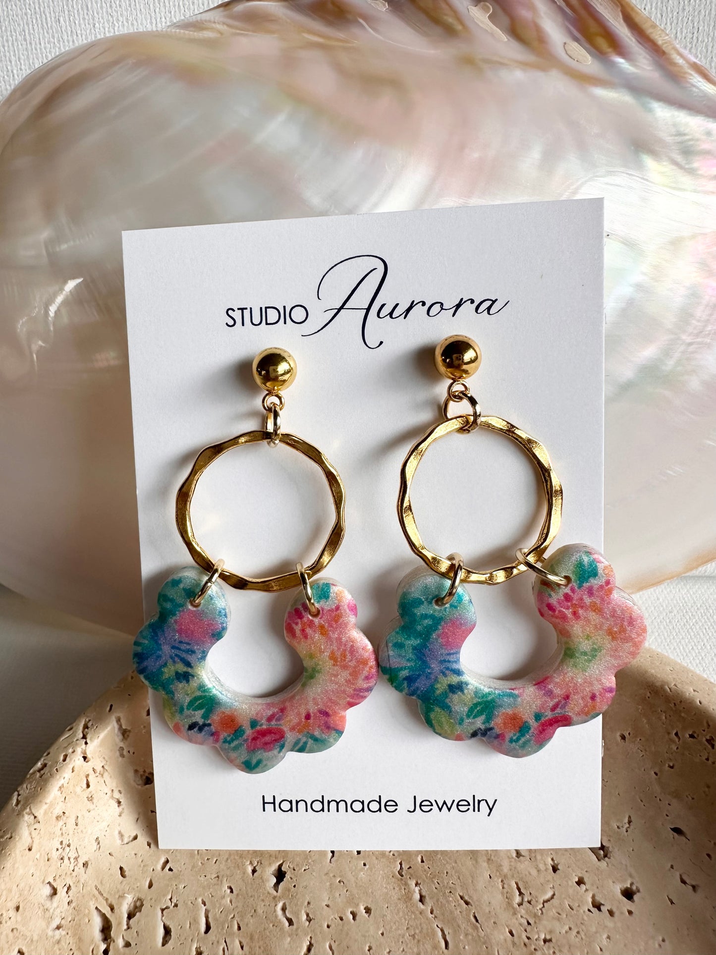 Vibrant Floral Earrings