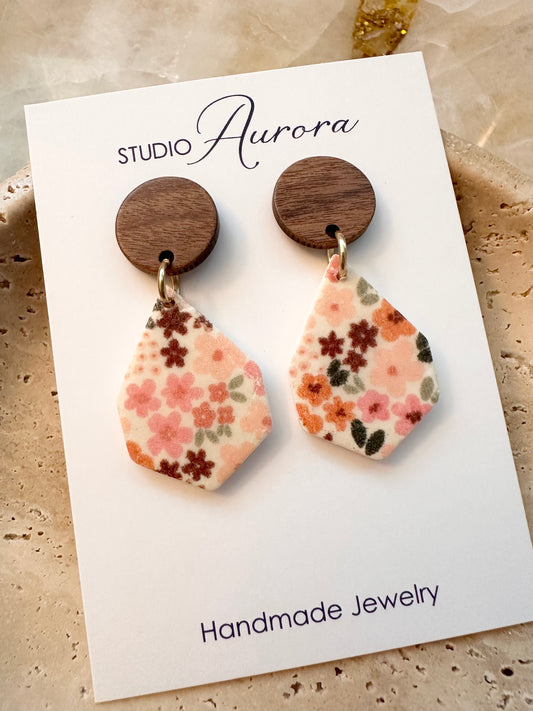 Fall Floral Drop Earrings