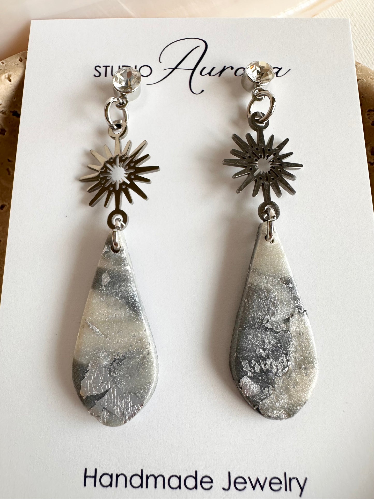 Silver Burst Earrings