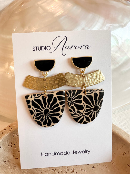 Funky Floral Arch Earrings