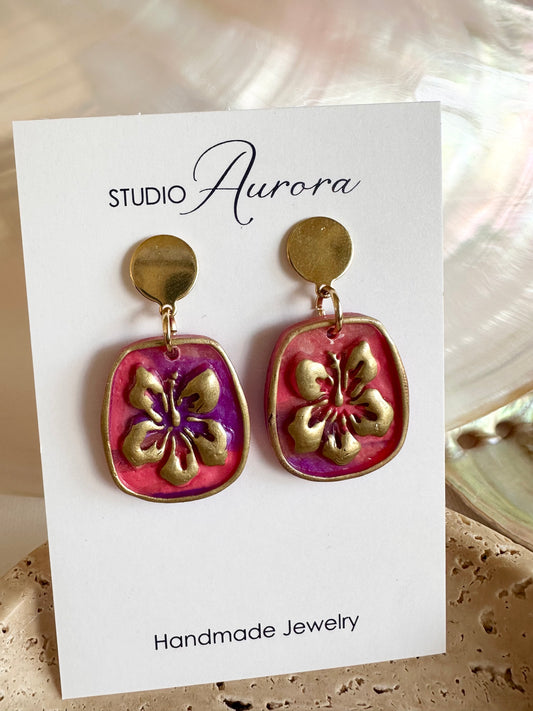 Hibiscus Earrings