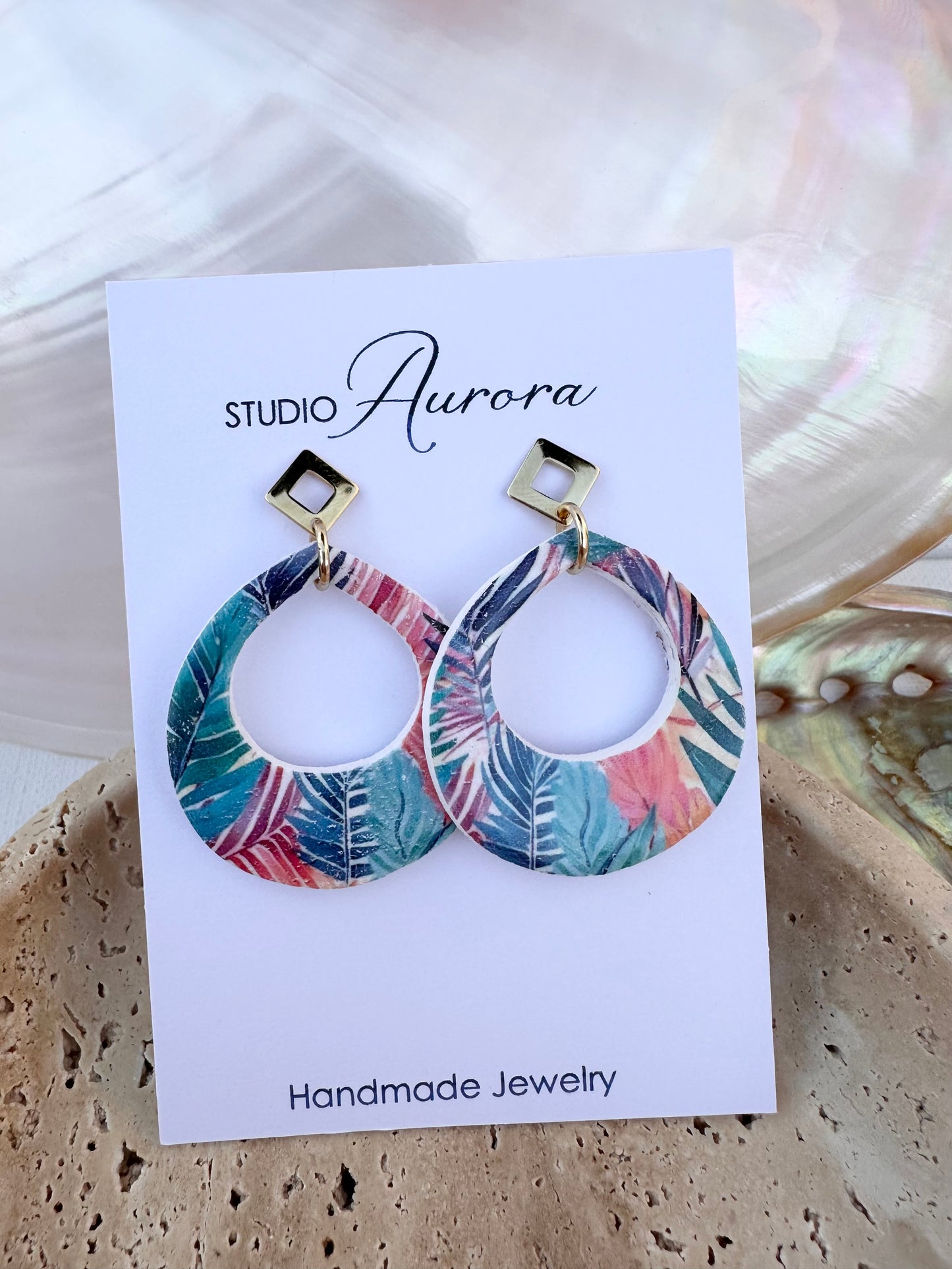 Bright Palm Earrings