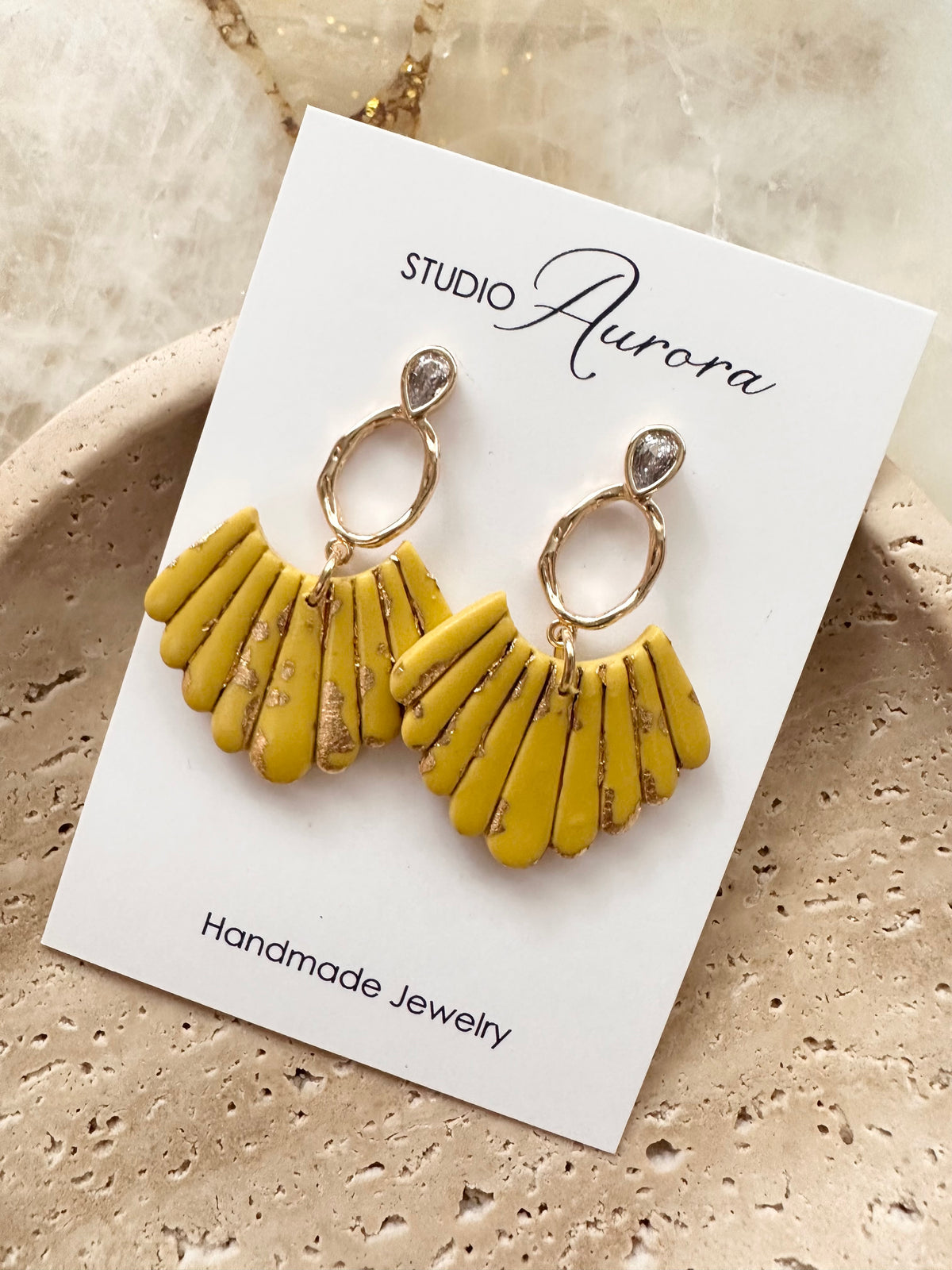 Chartreuse Fan Dangles