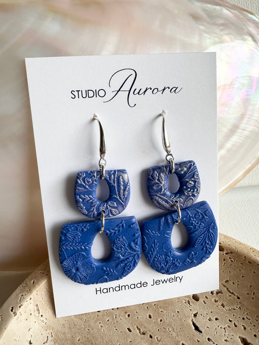 Cornflower Blue Floral Earrings