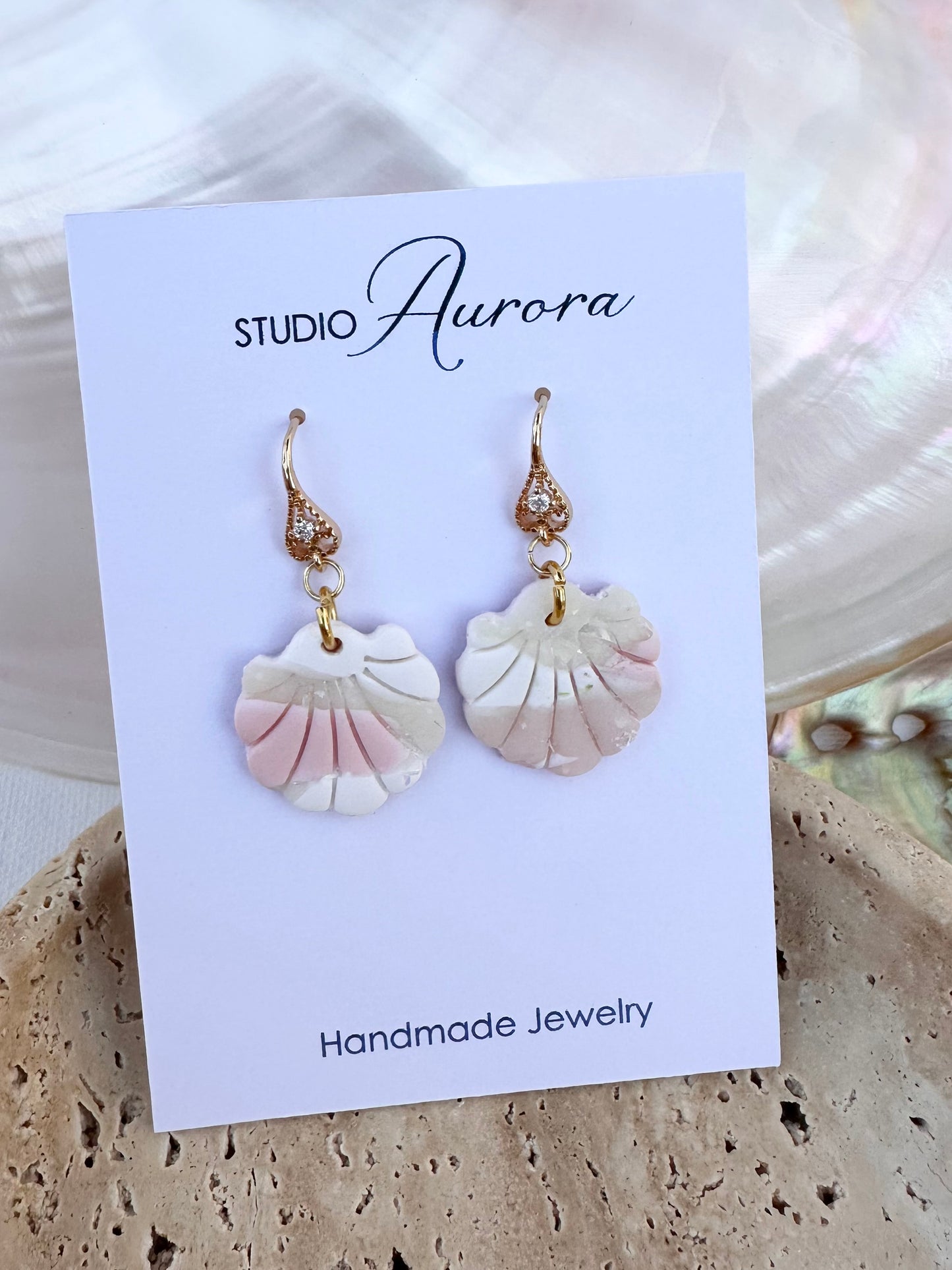 Pink Shell Earrings