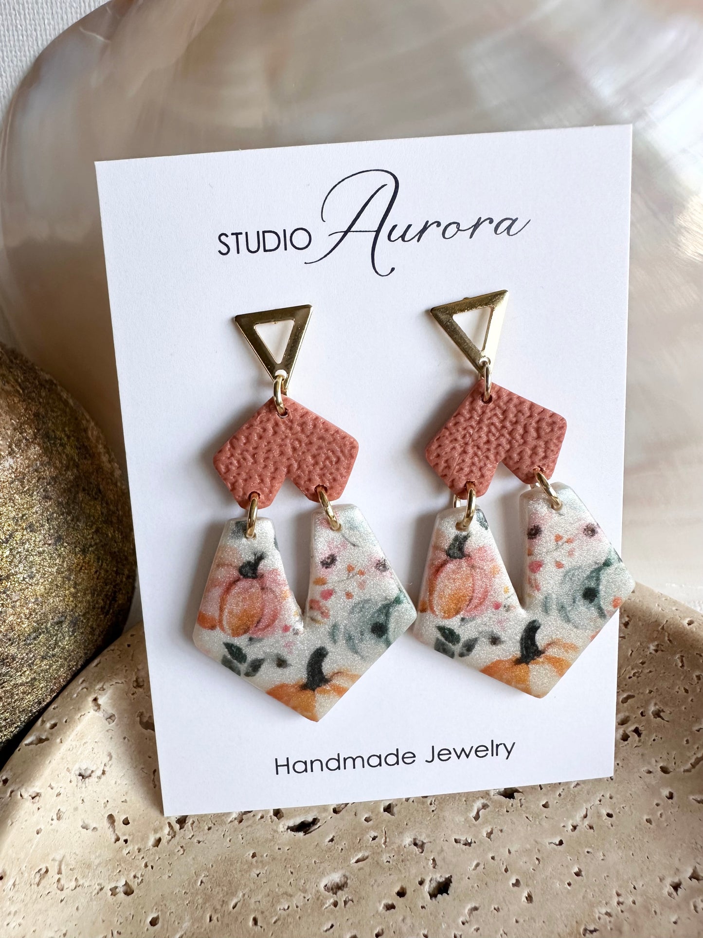 Oh Pumpkin Geo Earrings
