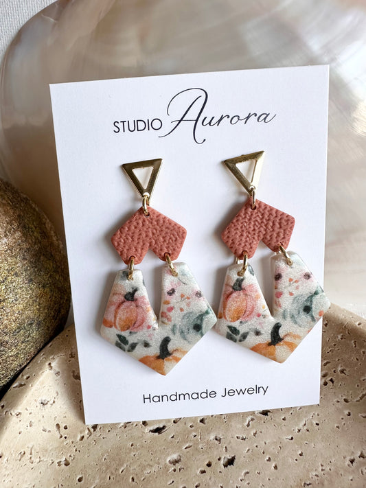 Oh Pumpkin Geo Earrings