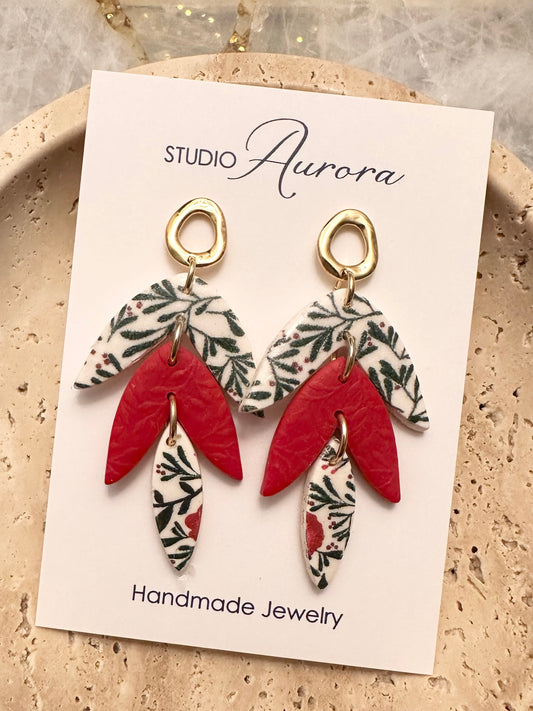 Triple Leaf Holiday Dangles