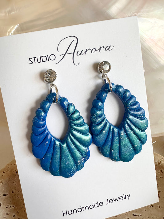 Bright Blue Fancy Drop Earrings