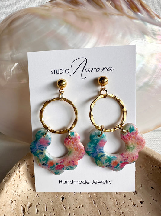 Vibrant Floral Earrings